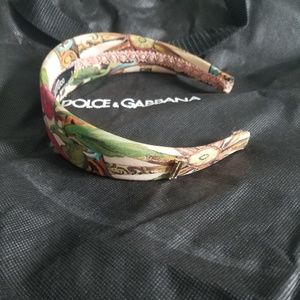 Dolce&Gabbana Multicoloured silk printed headband